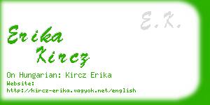 erika kircz business card